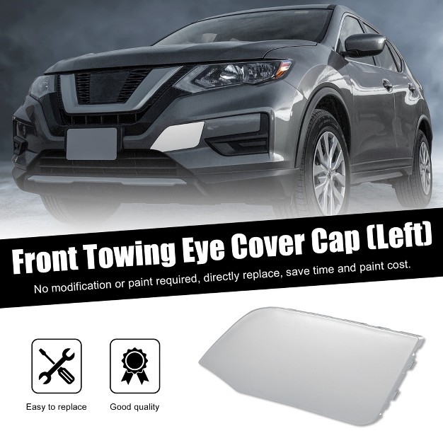 Unique Bargains Front Bumper Tow Hook Towing Eye Cover Cap Replacement 622a0 6fl0h 622a0 6fv0h For Nissan Rogue 2017 2018 2019 2020 Silver Tone 1 Pc