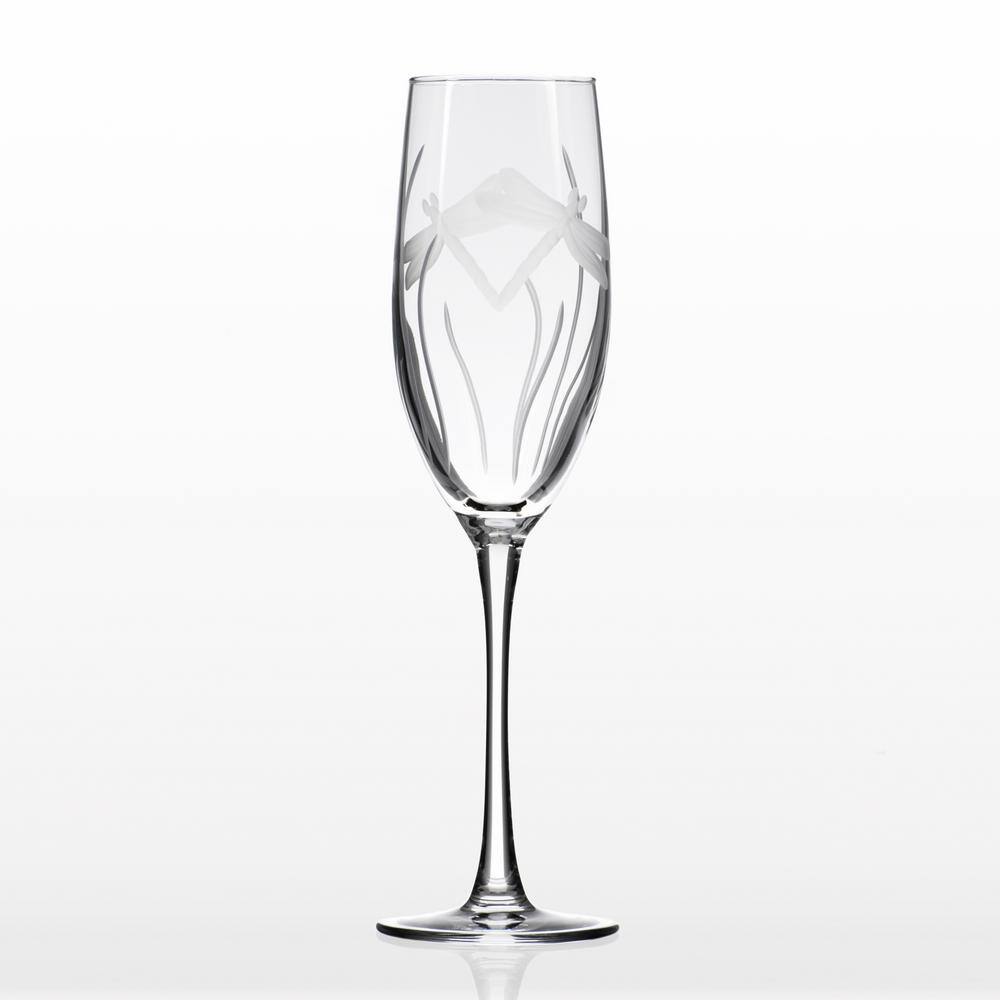 Rolf Glass Dragonfly 8 oz. Clear Champagne Flute (Set of 4) 206455-S4