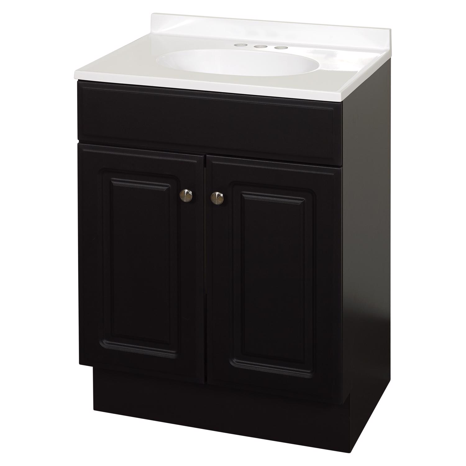 Zenna Home Single Espresso Bathroom Vanity 24 in. W X 18 in. D X 35 in. H