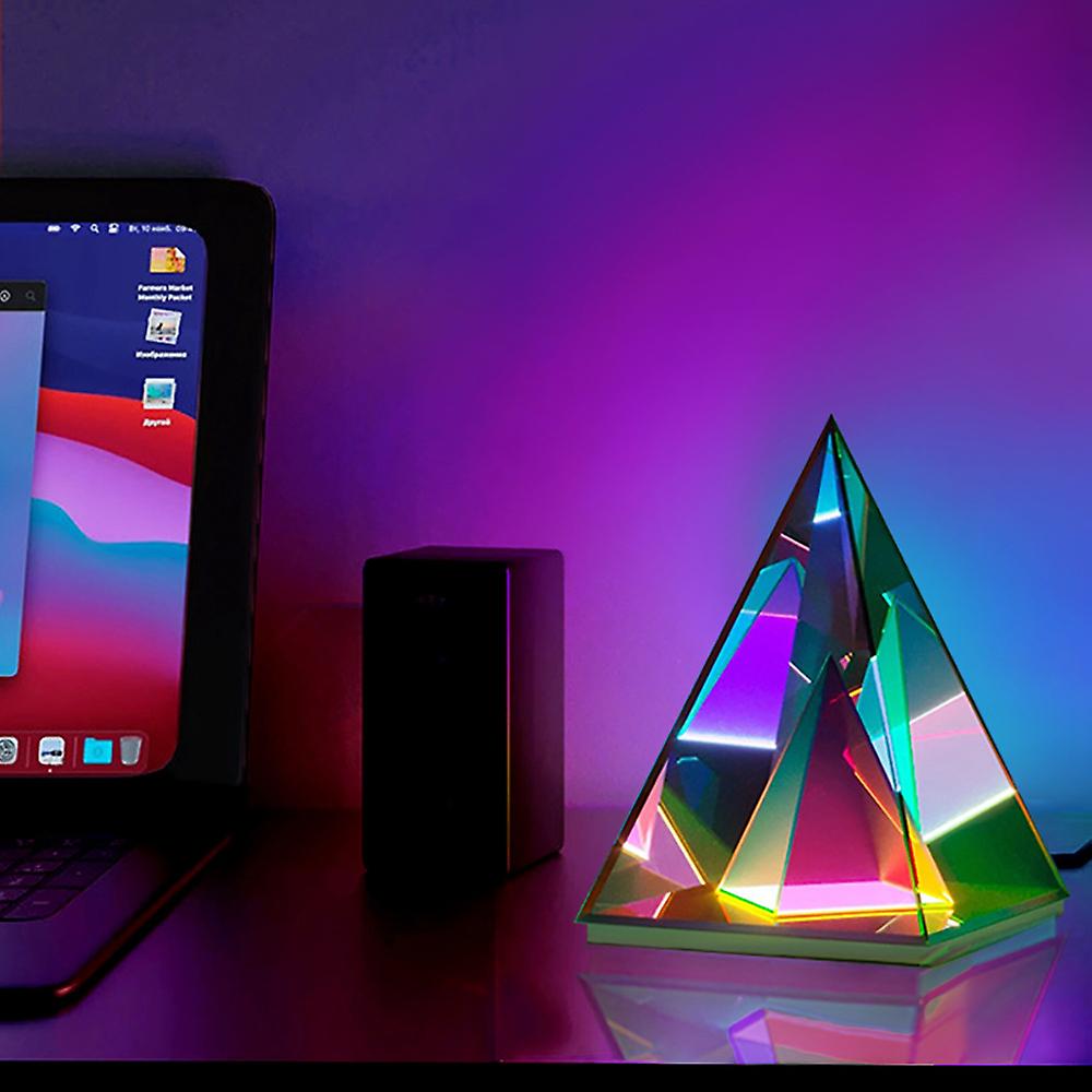 Pyramid Acrylic Romantic Lamp Rgb Desk Night Light