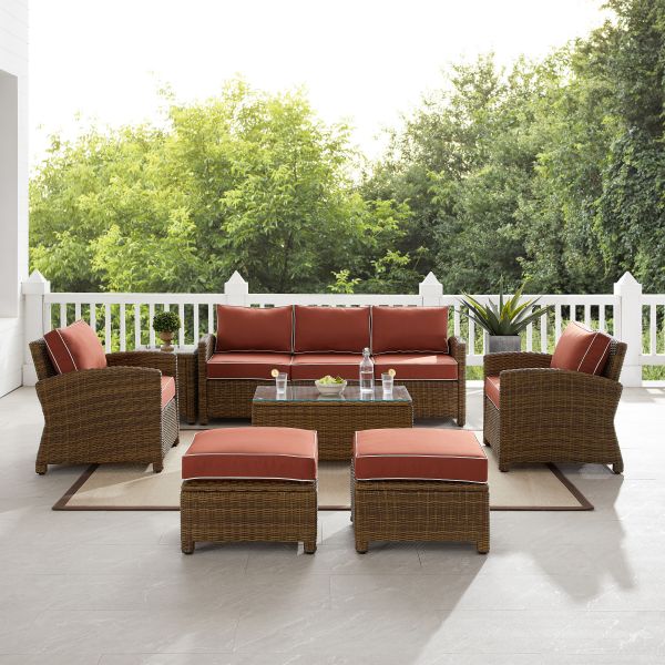 Bradenton 7Pc Outdoor Wicker Sofa Set