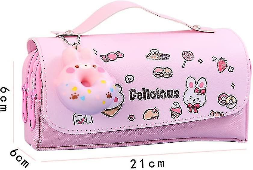 Cartoon Kawaii Pencil Case For Girls Boys， Large Capacity Kawaii Stationery Pen Bags Box， Pencil Cases Pen Box Pen Pouch