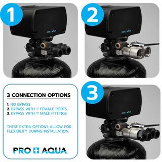 PRO+AQUA Whole House Well Water Filtration System Filters Iron Sulfur Manganese and More 1 in. Digital Valve 1 cu. ft. PRO-WELL-1E