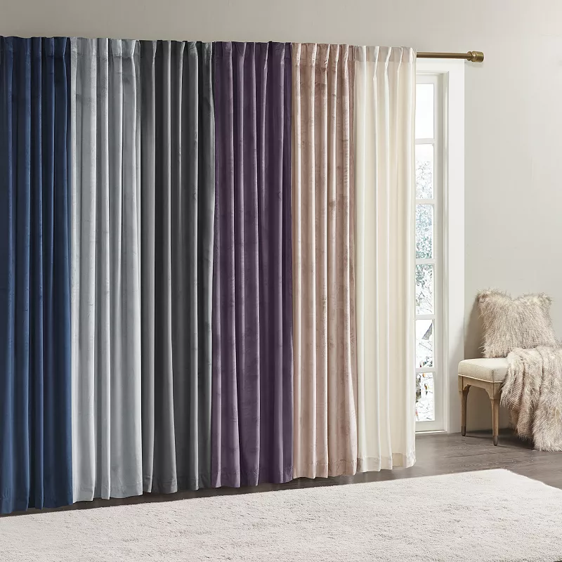 510 Design 2-pack Garett Room Darkening Velvet Rod Pocket Window Curtains