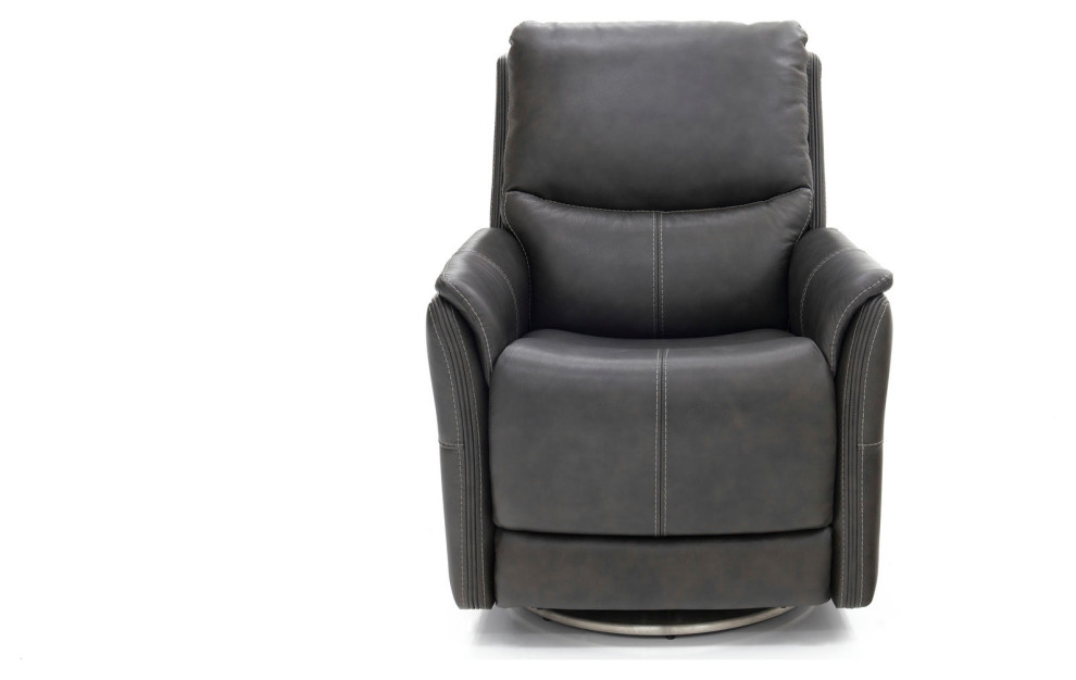 3PHL 1213 Salem Rainer Steel Swivel Recliner w/Power Recline  Head Rest  ampLumbar   Contemporary   Recliner Chairs   by Kolibri Decor  Houzz