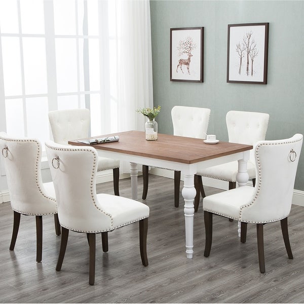 Luella White Tufted Armless Dining Chairs (Set Of 2) - 19.70