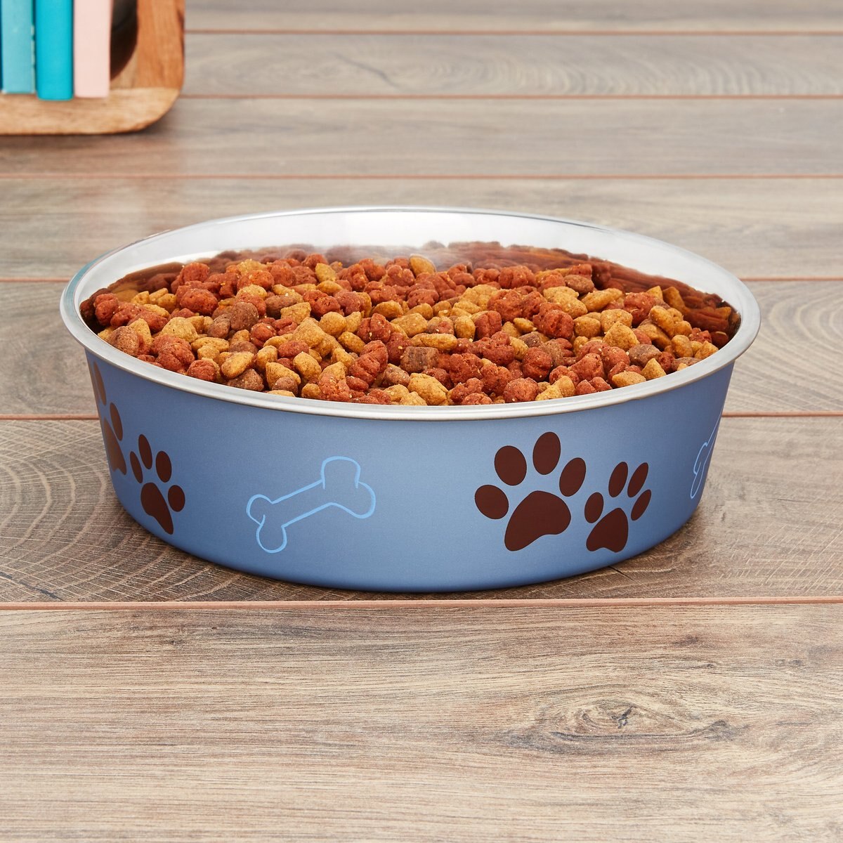 Loving Pets Bella Bowls Pet Bowl， Metallic Blueberry