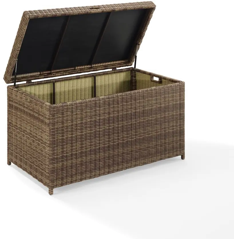 Bradenton Brown Wicker Patio Storage Bin