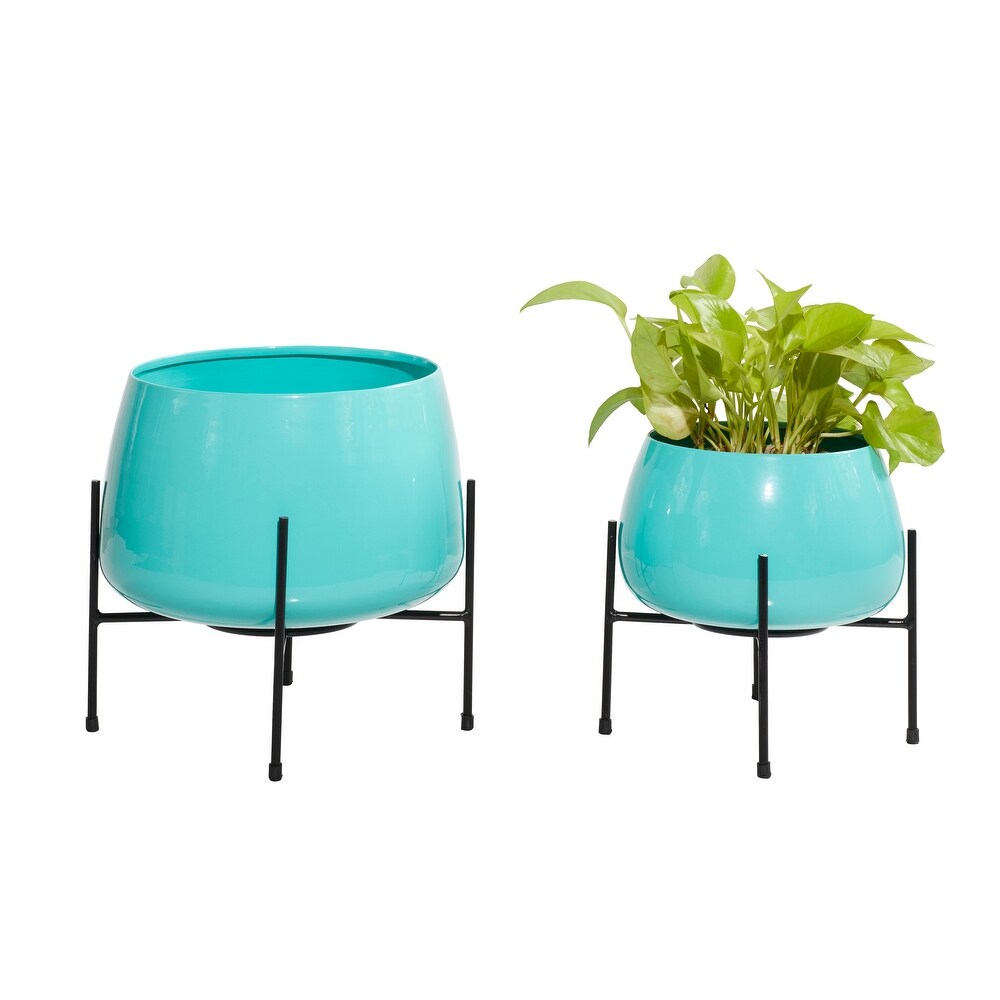 Iron Contemporary Planter (Set of 2)   8' x 10'