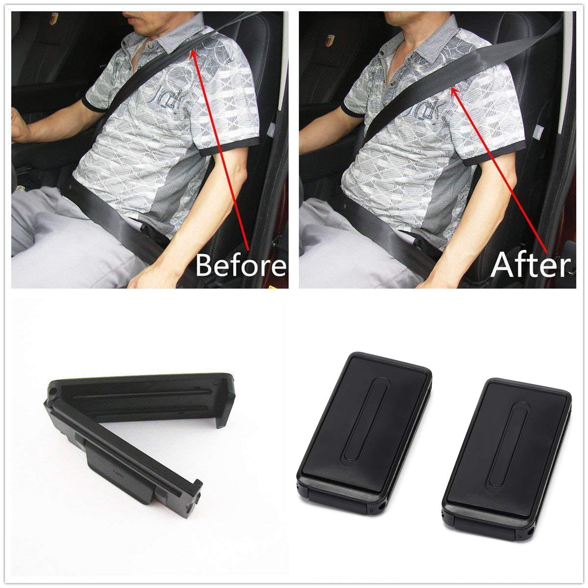 Car Seat Belt Adjuster， Seatbelt Clips | Smart Adjust Seat Belts to Relax Shoulder Neck Give You a Comfortable and Safe Experience