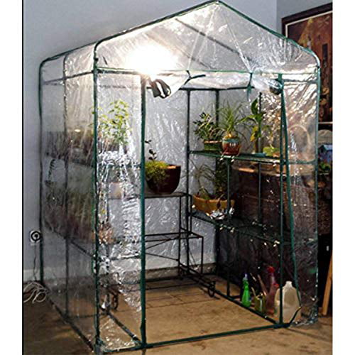 Home-Complete Walk-in Greenhouse-Indoor Outdoor with 8 Shelves, Green