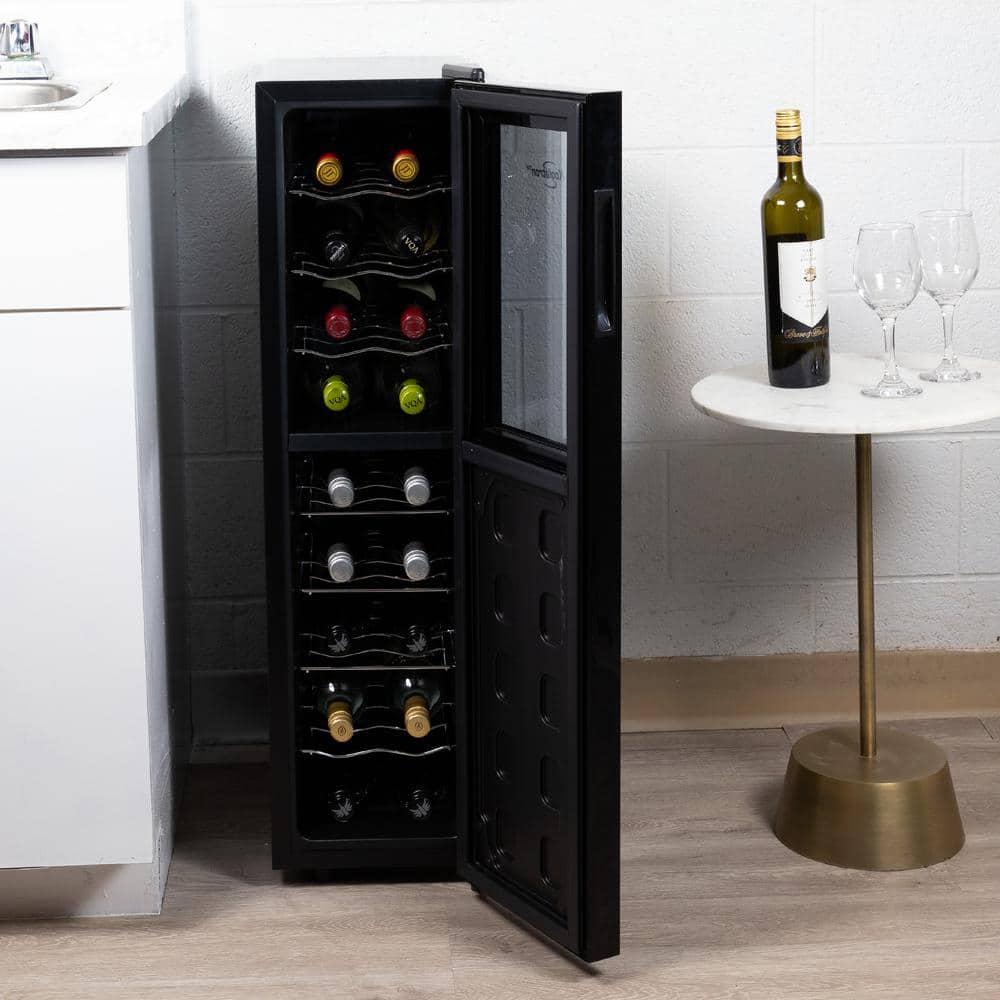 Koolatron Urban Series 18 Bottle Dual Zone Wine Cooler Black 19 cu ft