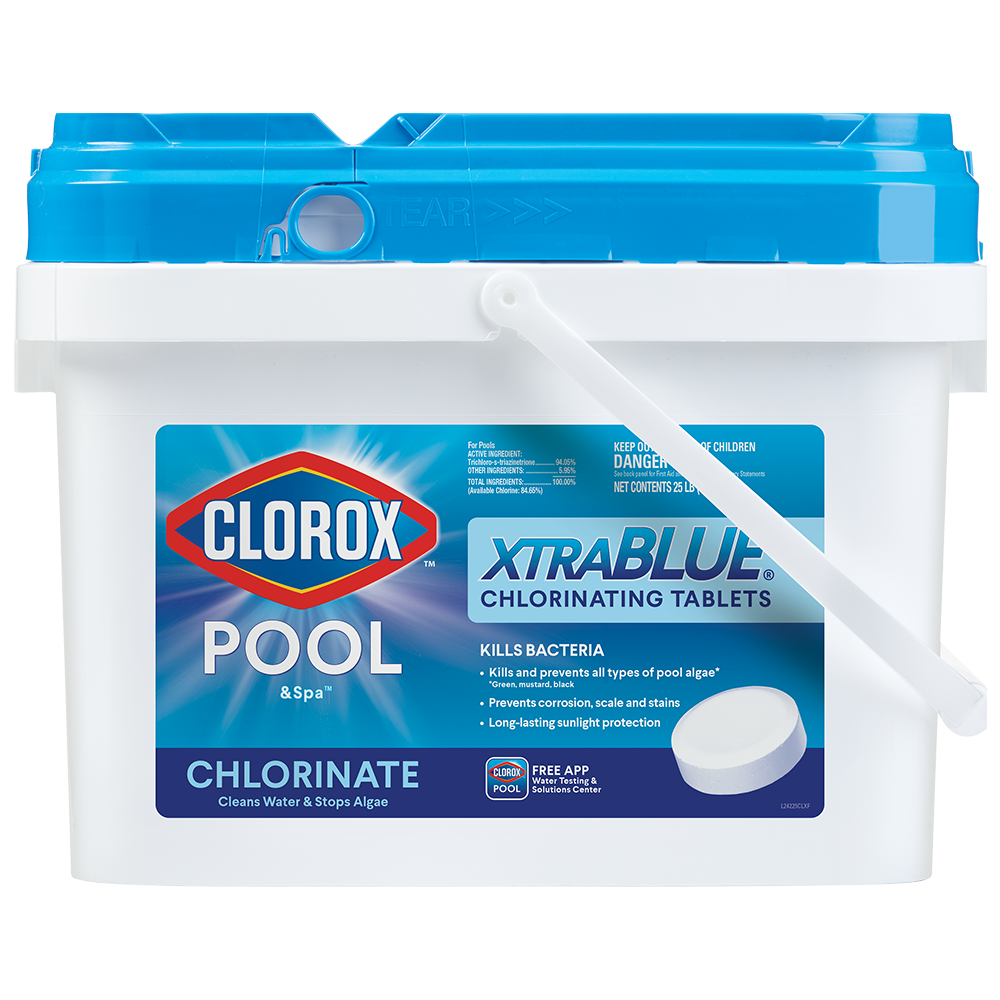 Clorox Pool&Spa XtraBlue 3′′ Chlorinating Tablets for Swimming Pools, 25lb