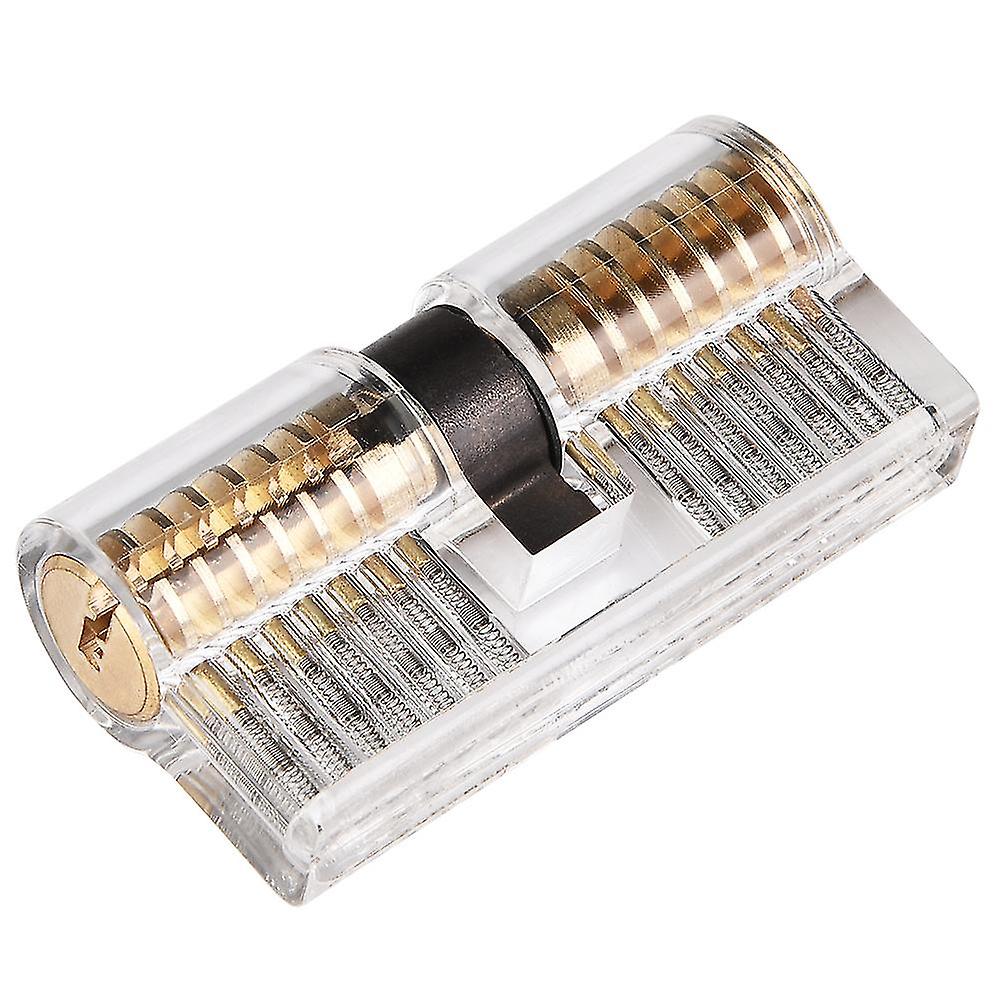 Copper Acrylic Teaching Transparent Lock A/B Double Sides Training Practical Lock with 2 Keys