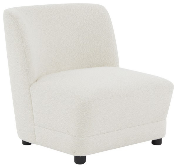 Safavieh Couture Nessa Boucle Accent Chair Ivory / Black   Armchairs And Accent Chairs   by Safavieh  Houzz