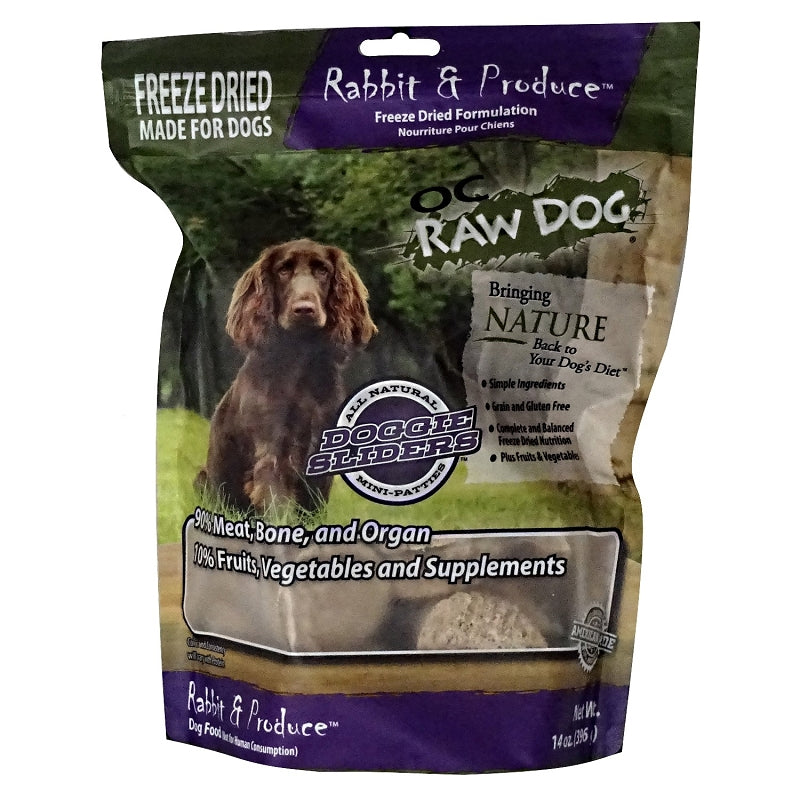 OC Raw Rabbit and Produce Freeze Dried Formulation Slider For Dog