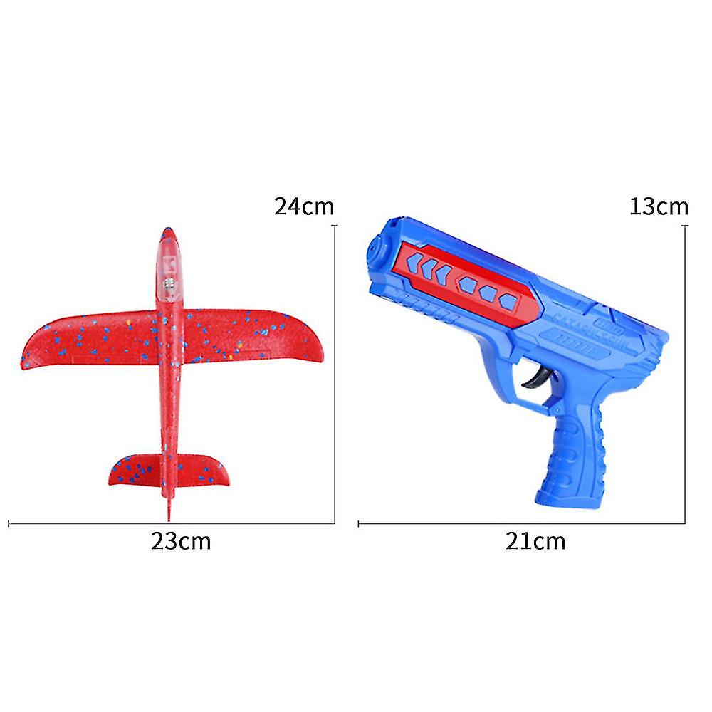 Airplane Launcher Toy Catapult Plane Foam Glider With Led Light For Kids Boys Gifts