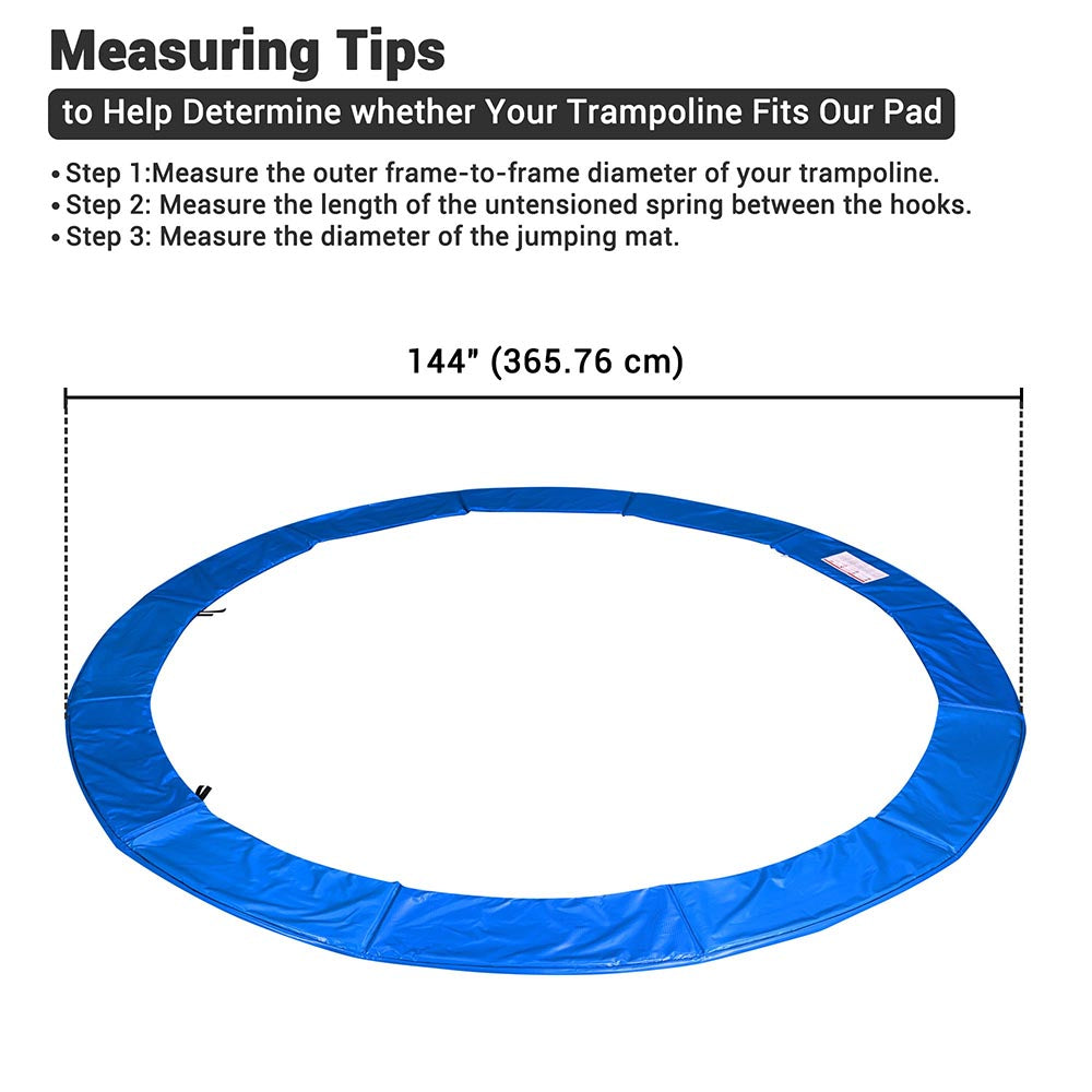 Yescom Trampoline Part 12 13 14 15 foot Safety Pad Blue Padding