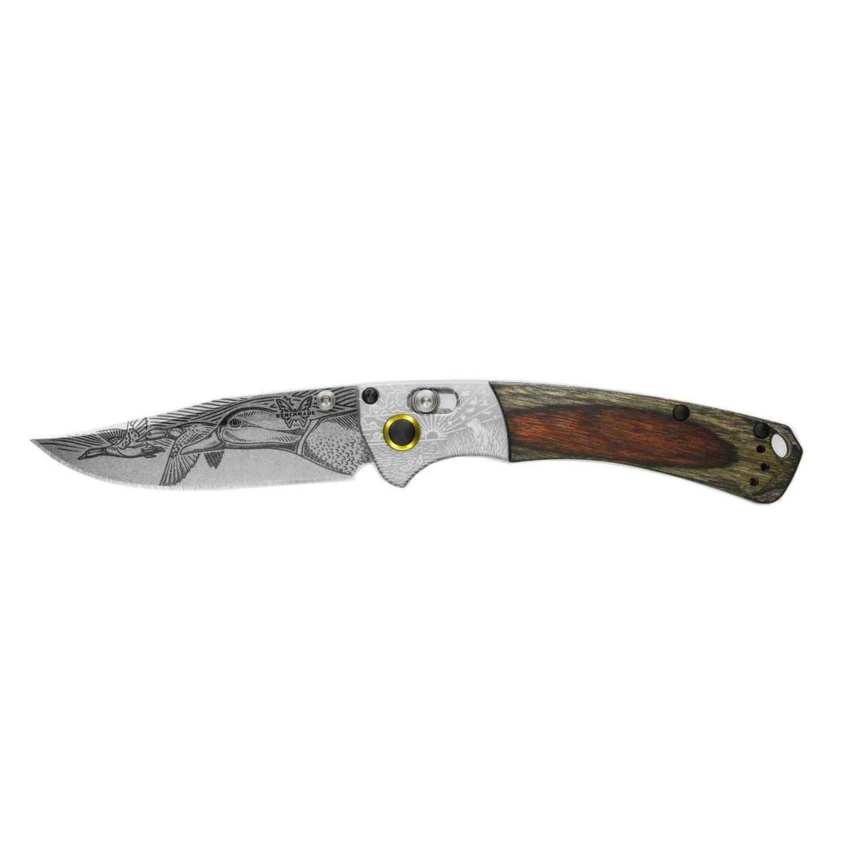 Benchmade Mini Crooked River Limited Casey Underwood Series Mallard Duck 3.4 inch Folding Knife