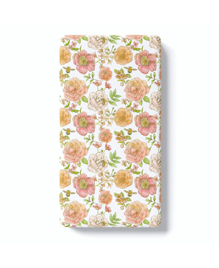 Honey Lemonade Super Soft Fitted Crib Sheet - Botanical Floral