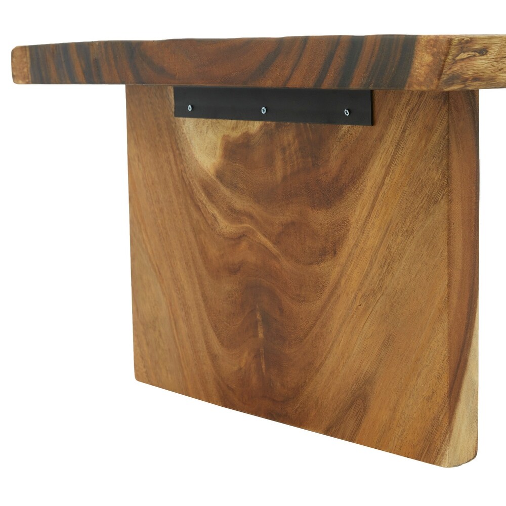 Brown Wood Contemporary Coffee Table 16 x 40 x 24