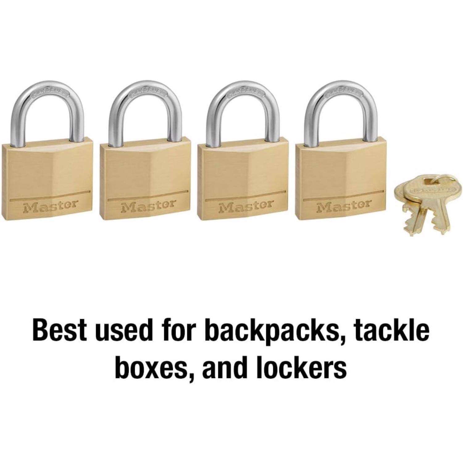 Master Lock 1-9/16 in. W Brass 4-Pin Cylinder Padlock Keyed Alike