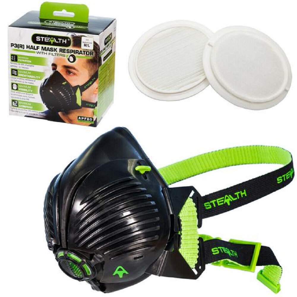 Stealth 100 Respirator w/Filters， S-M ;