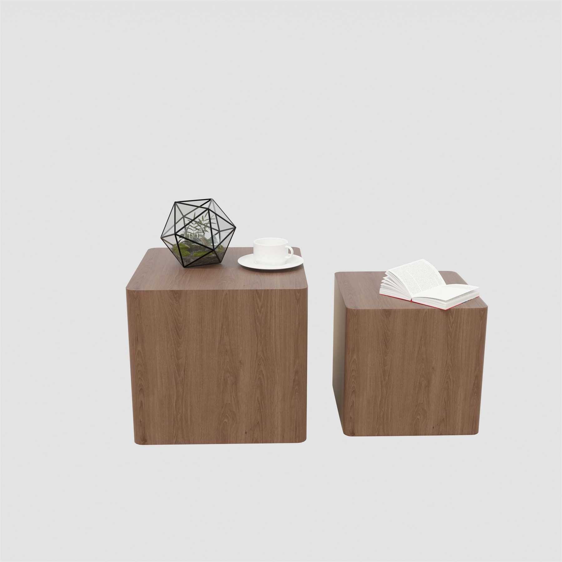 MDF Coffee Table， Side Table Set of 2