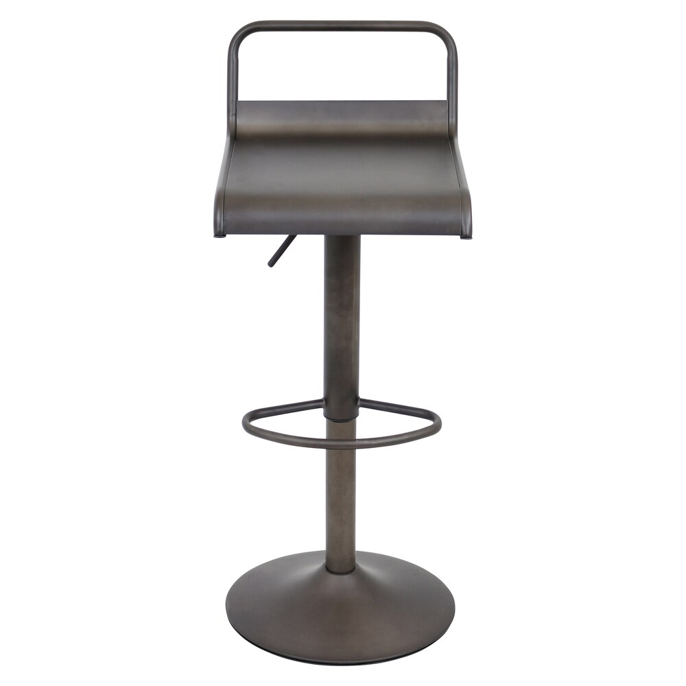 Carbon Loft Wright Emery Industrial Adjustable Height Bar Stool