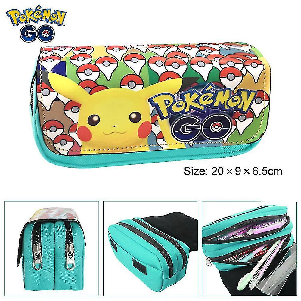 Pokemon Children's Double-layer Pencil Case Large Capacity