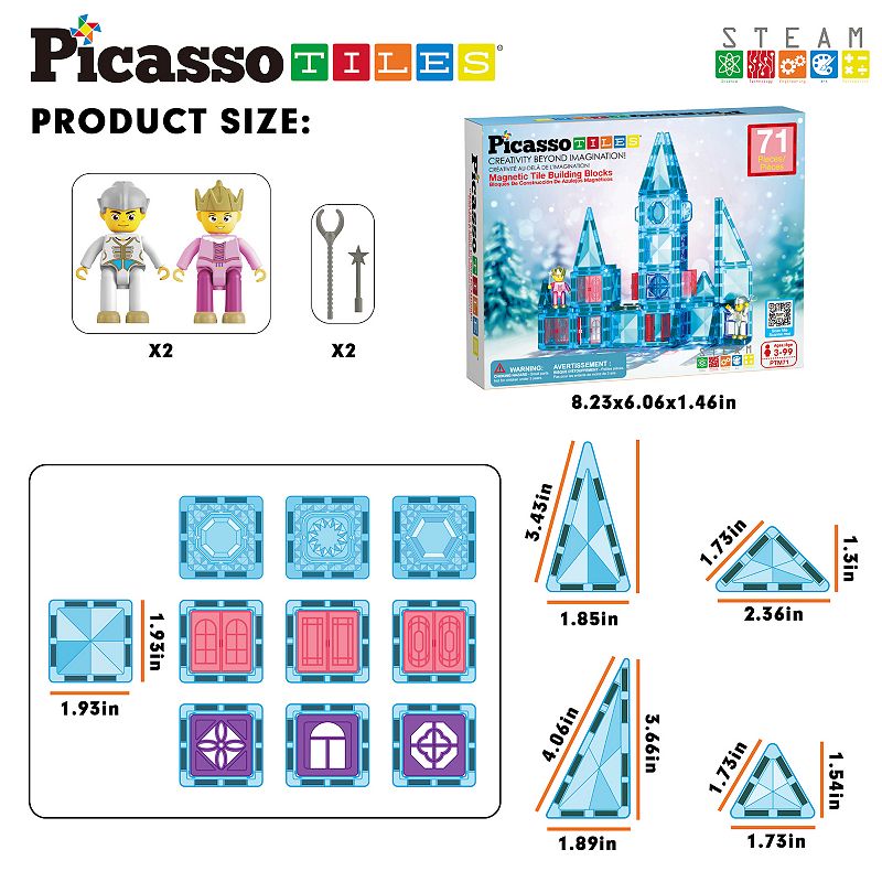 71 Piece Mini Diamond Winter Ice Theme Magnetic Building Block Set