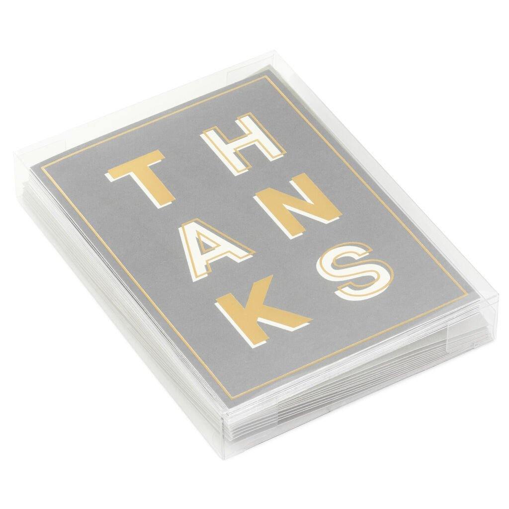 Hallmark  Stacked Thanks Blank Thank-You Notes, Pack of 10