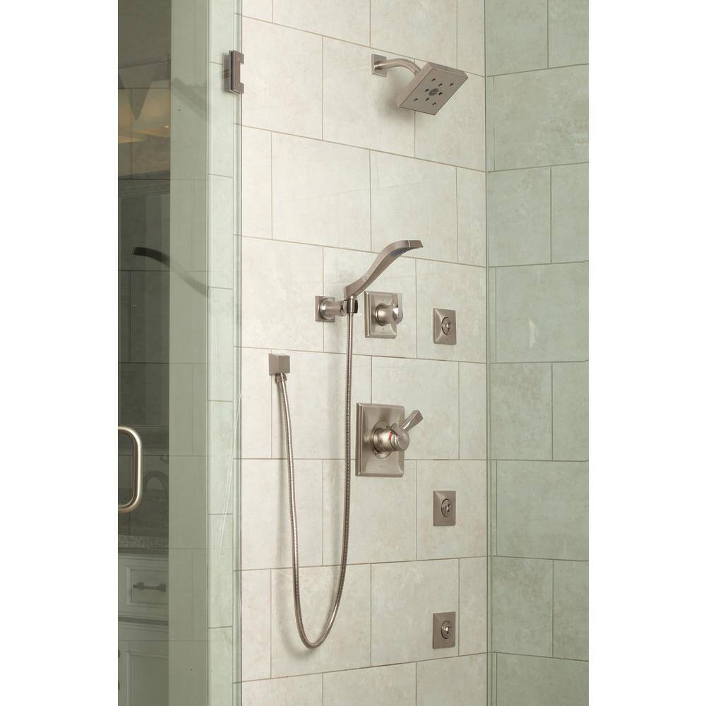 Delta Dryden 1-Spray Patterns 1.75 GPM 2.5 in. Wall Mount Handheld Shower Head in Stainless 55051-SS