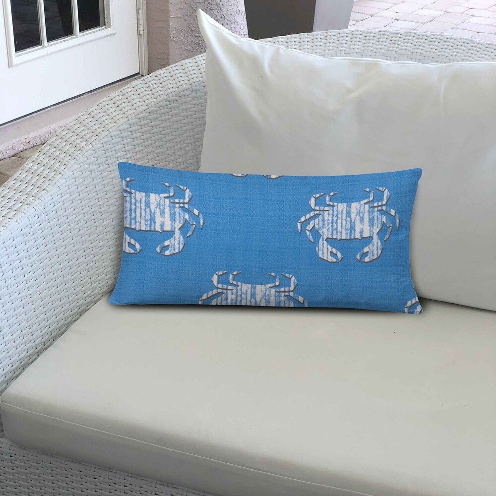 CRABBY Indoor/Outdoor Soft Royal Pillow  Zipper Cover Only