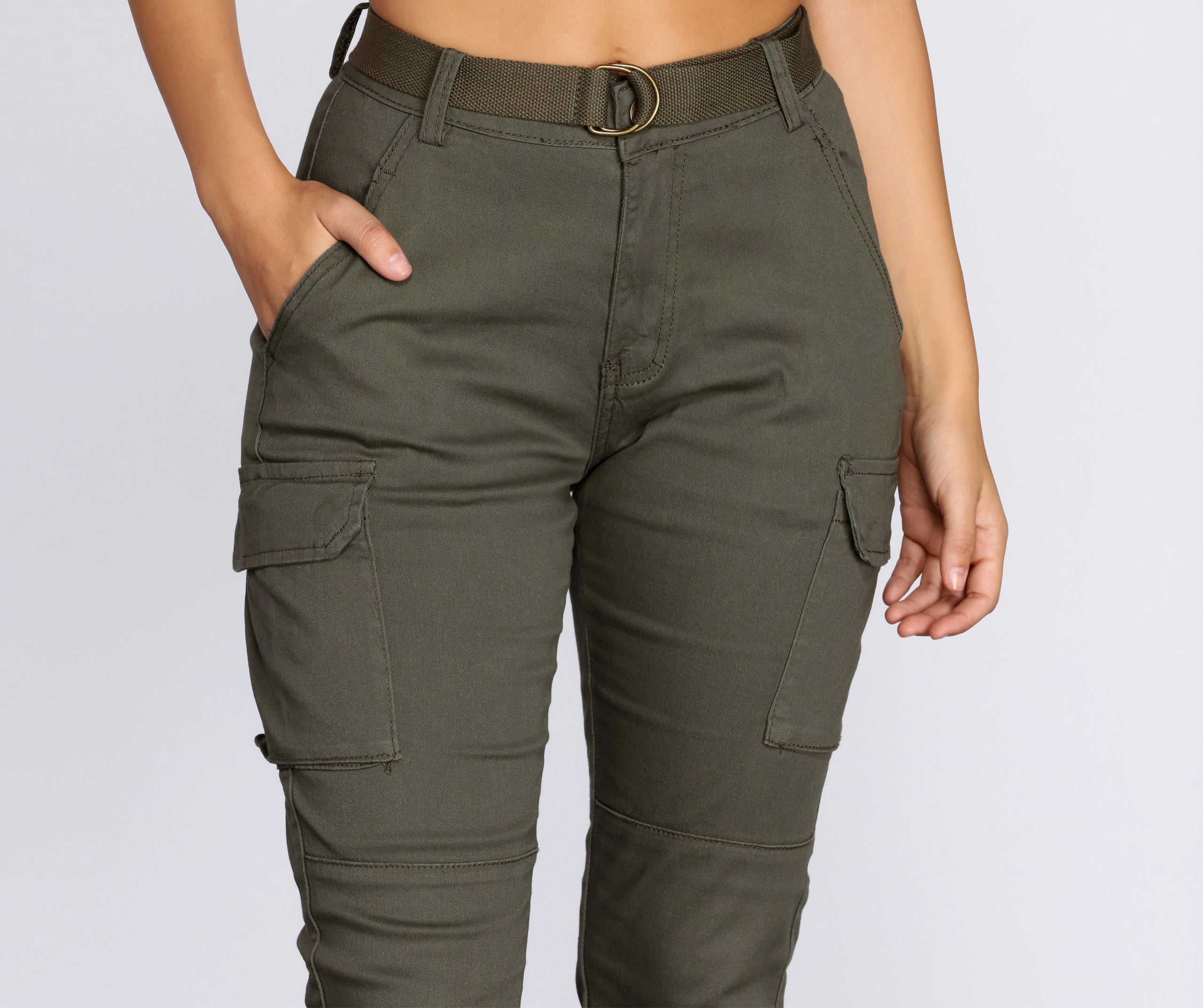 Belted Cargo Joggers