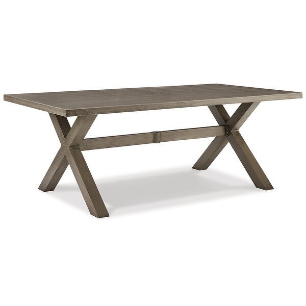 Signature Design by Ashley Elite Park Outdoor Dining Table with Umbrella Option