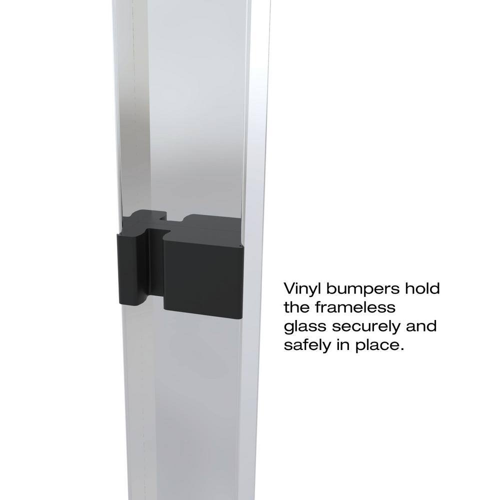 Basco Classic 60 in. x 70 in. Semi-Frameless Sliding Shower Door in Chrome with Clear Glass CLCH05A6070CLSV