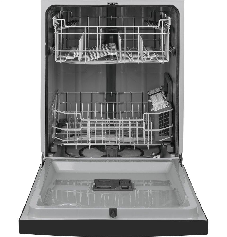 Ge Appliances GDF530PGMBB Ge® Front Control With Plastic Interior Dishwasher With Sanitize Cycle & Dry Boost