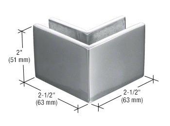 CRL 2 1/2 x 2 Outside Corner Mall Front Clamp