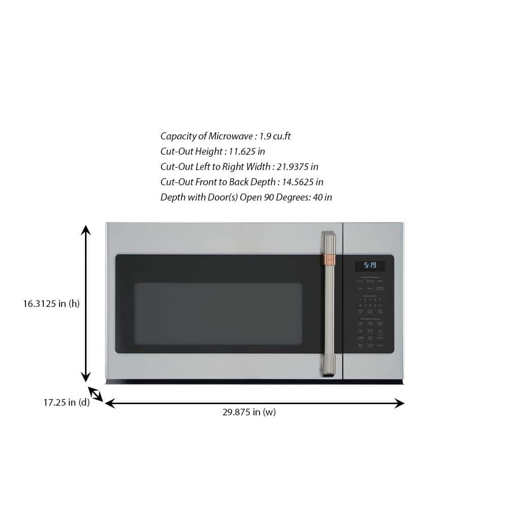 Cafe 19 cu ft Over the Range Microwave in Stainless Steel