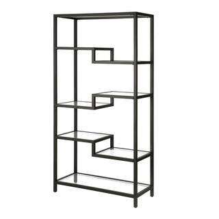 MeyerCross Johann 68 in. Blackened Bronze Metal 4-Shelf Bookcase BK0451