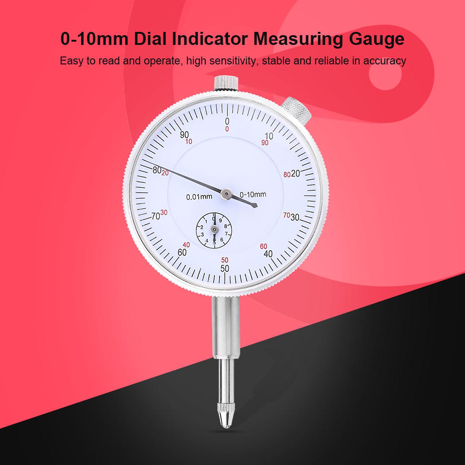 0-10mm Dial Indicator Gauge 0.01mm Accuracy Measuring Meter High Precision Instrument Tool