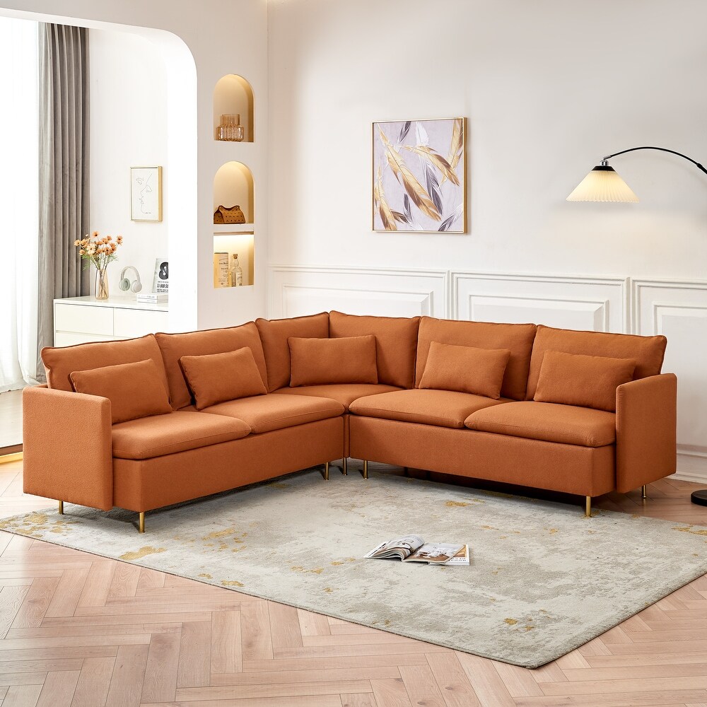 Teddy Fabric Sectional Sofa Set 92\