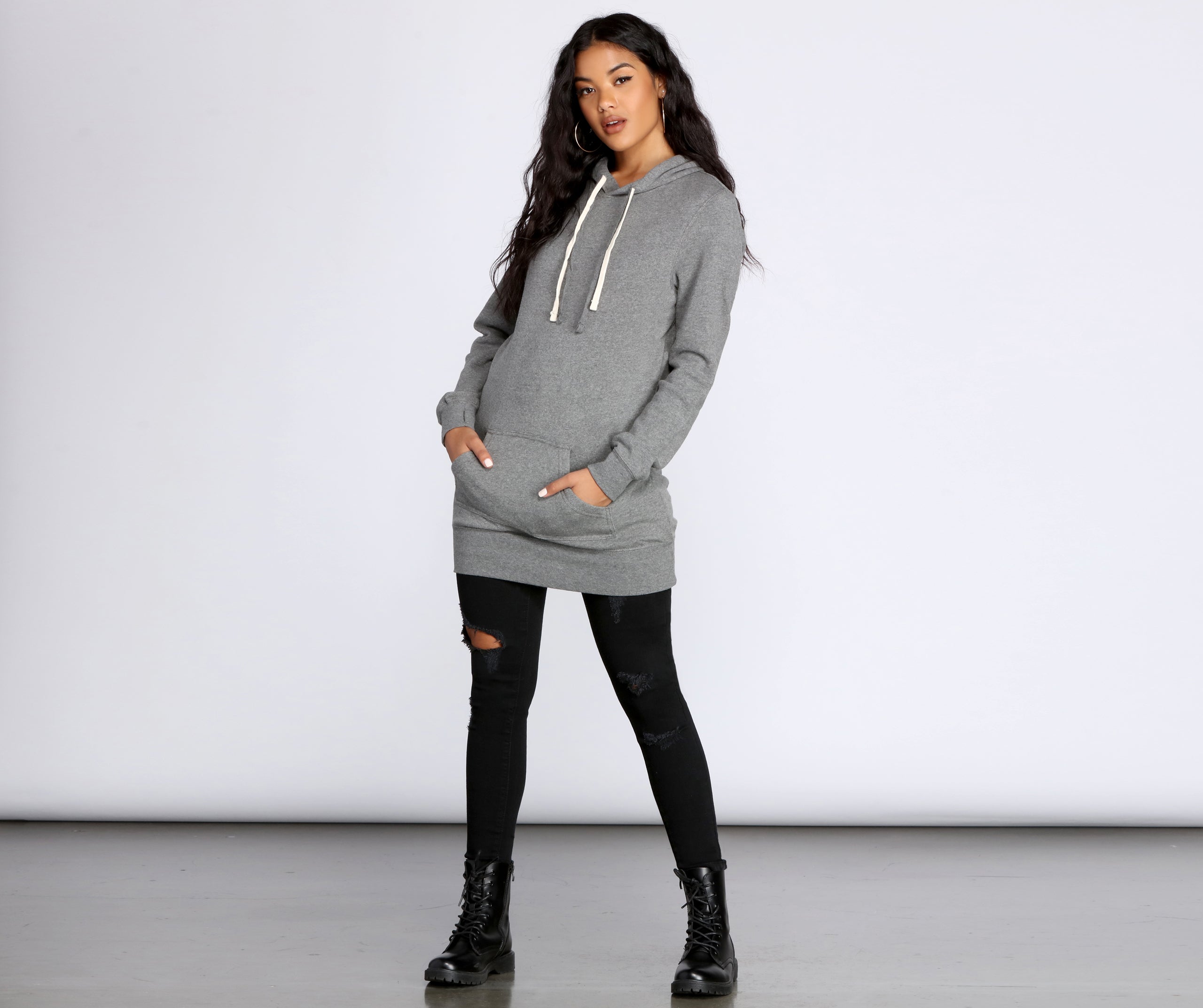 Comfy Cozy Slim Hoodie Tunic