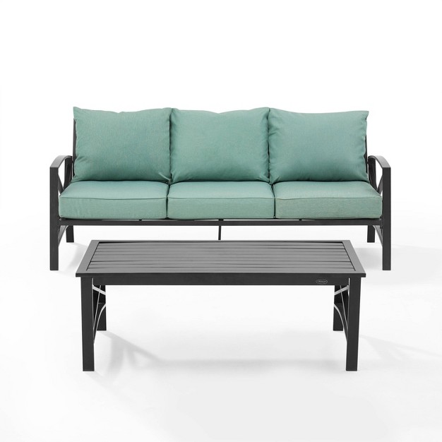 Crosley 2pc Kaplan Outdoor Sofa Set