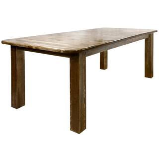 MONTANA WOODWORKS Homestead Collection Early American 4-Post Table with Leaves MWHCDT4PLSL