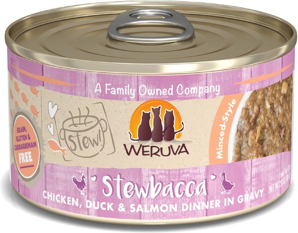 Weruva Classic Cat Stewbacca Chicken， Duck and Salmon in Gravy Stew Canned Cat Food