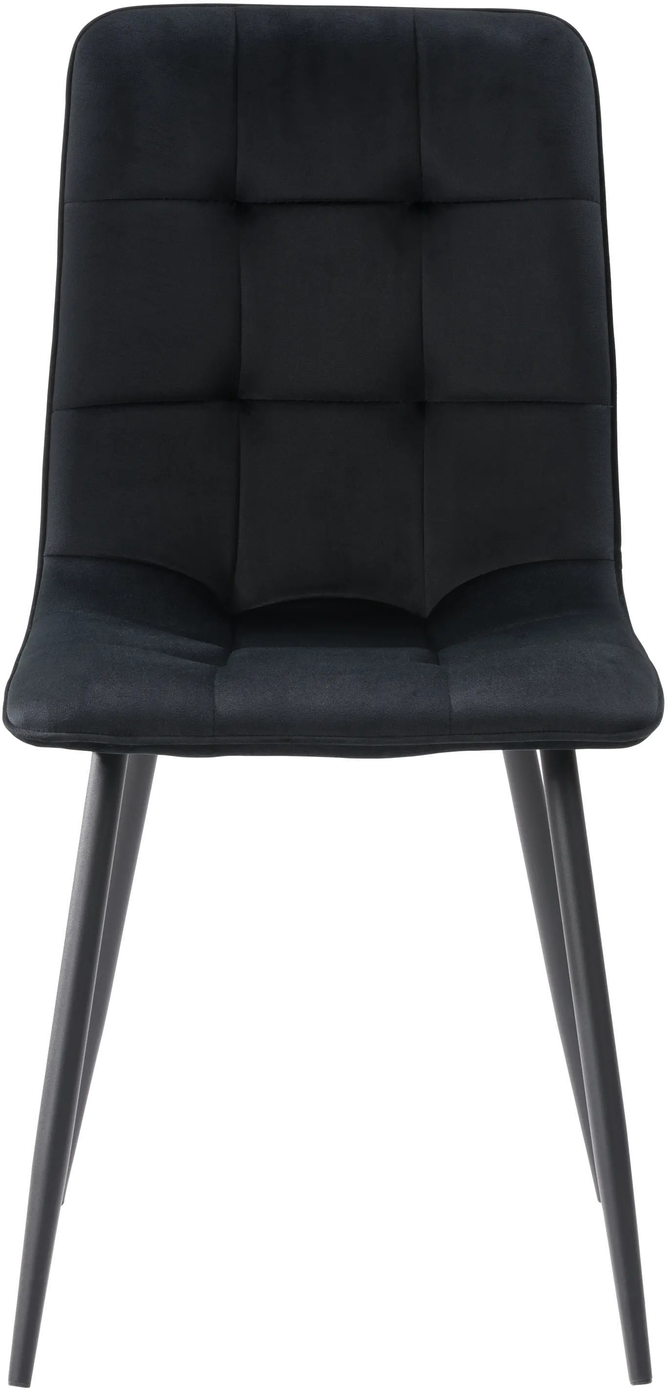 Nash Black Velvet Side Chair， Set of 2