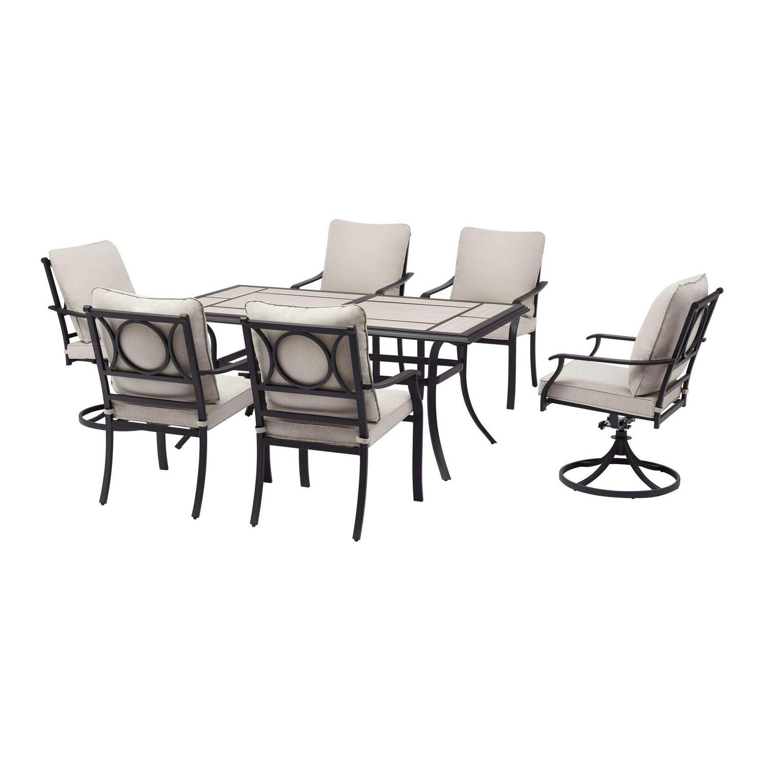 Better Homes and Gardens Newport Outdoor Stationary Dining Chairs a 2 Pack Beige  Crowdfused