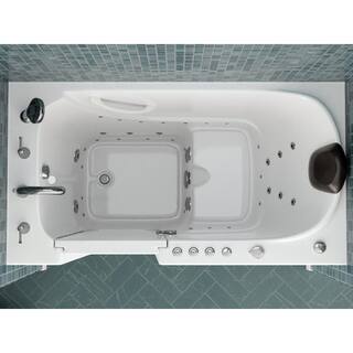 Universal Tubs Safe Premier 59.6 in. x 60 in. x 32 in. Left Drain Walk-in Air and Whirlpool Bathtub in White HD3260LWD-CP